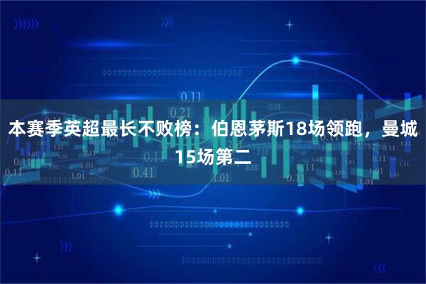 本赛季英超最长不败榜：伯恩茅斯18场领跑，曼城15场第二