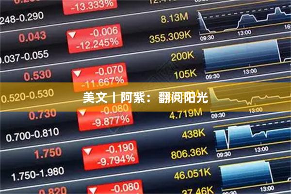 美文丨阿紫：翻阅阳光